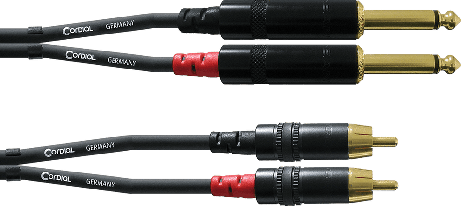 Cordial ECLCFU3PC - Double mono/RCA jack audio cable 3 m