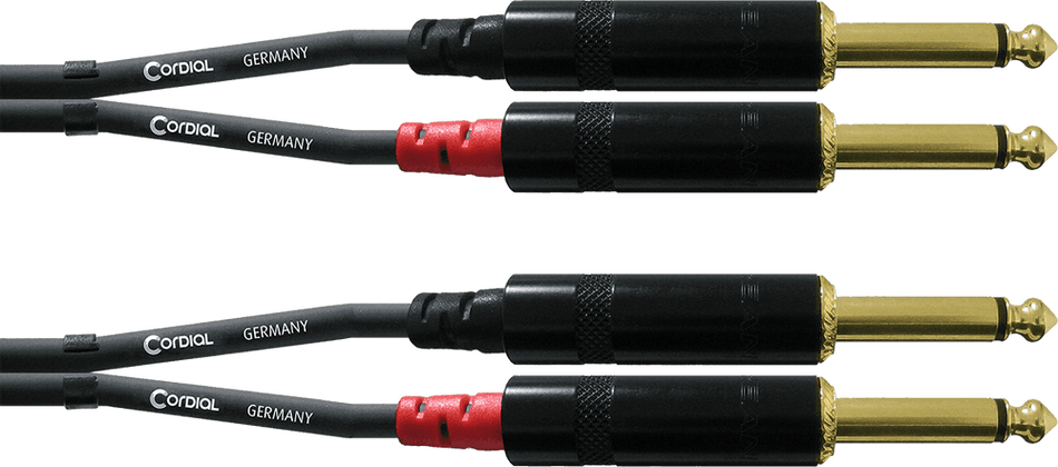 Cordial ECLCFU15PP - Cable de Audio Jack Doble Mono de 1,5 metros