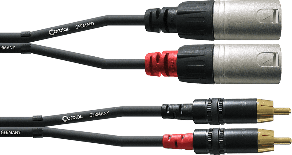 Cordial ECLCFU3MC - Dual XLR Male/RCA Audio Cable 3m