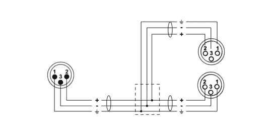 Cordial ECLCFY03MFF - Cable Divisor Y de Audio XLR Macho a 2 XLR Hembra 30 cm