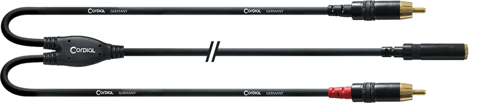 Cordial ECLCFY03YCC - Y cable female stereo minijack/2 RCA 30 cm