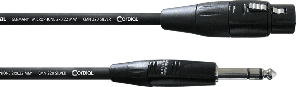 Cordial ECLCIM3FV - 3m Stereo Jack/Female XLR Audio Cable