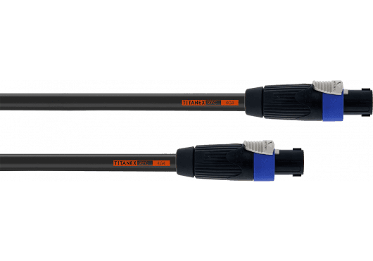 Cordial ECLCLA0.75LL44 - Cable de Altavoz Profesional Titanex® con Conectores SpeakON® 4 Polos 0.75 m