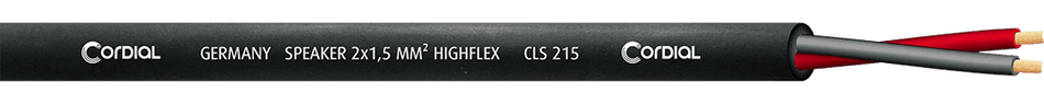 Cordial ECLCLS215BLACK100 - Speaker cable reel 2 x 1.5 mm² 100 m