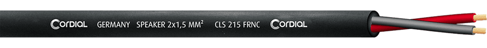Cordial ECLCLS215BLACK100-FR - Speaker installation cable reel FRNC 2 x 1.5 mm² 100 m
