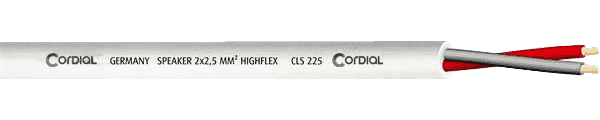 Cordial ECLCLS225WHITE100 - Speaker cable reel 2 x 2.5 mm² 100 m White