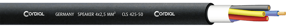 Cordial ECLCLS425-50-100 - Bobina de Cable para Altavoz 4 x 2.5 mm² para Instalación