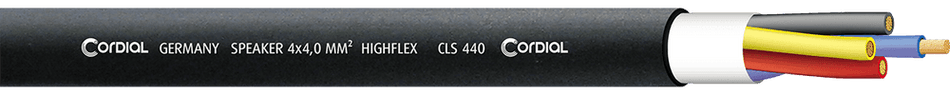 Cordial CLS 440 - Bobina de Cable de Altavoz Profesional 4 x 4 mm² (100 m)