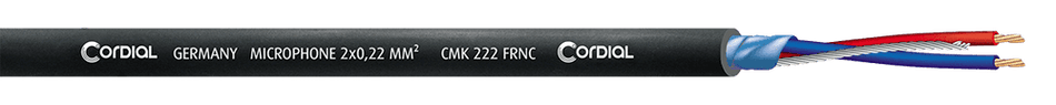 Cordial ECLCMK222BLACK100-FR - FRNC micro installation cable reel 2 x 0.22mm² 100m