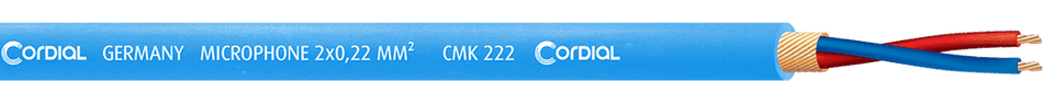 Cordial CMK 222 BLUE - Bobina de Cable de Micrófono Profesional 2 x 0.22 mm² (100 m)