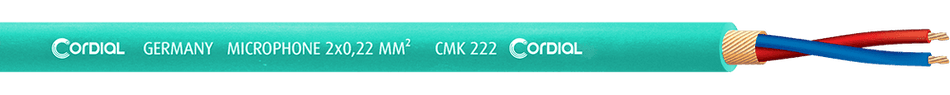 Cordial ECLCMK222MNT100 - Microphone cable coil 2x 0.22 mm 100m mint green
