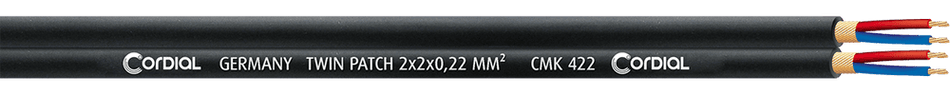 Cordial ECLCMK422BLACK100 - Microphone cable reel 2 x 2 x 0.22 mm² - 100 m