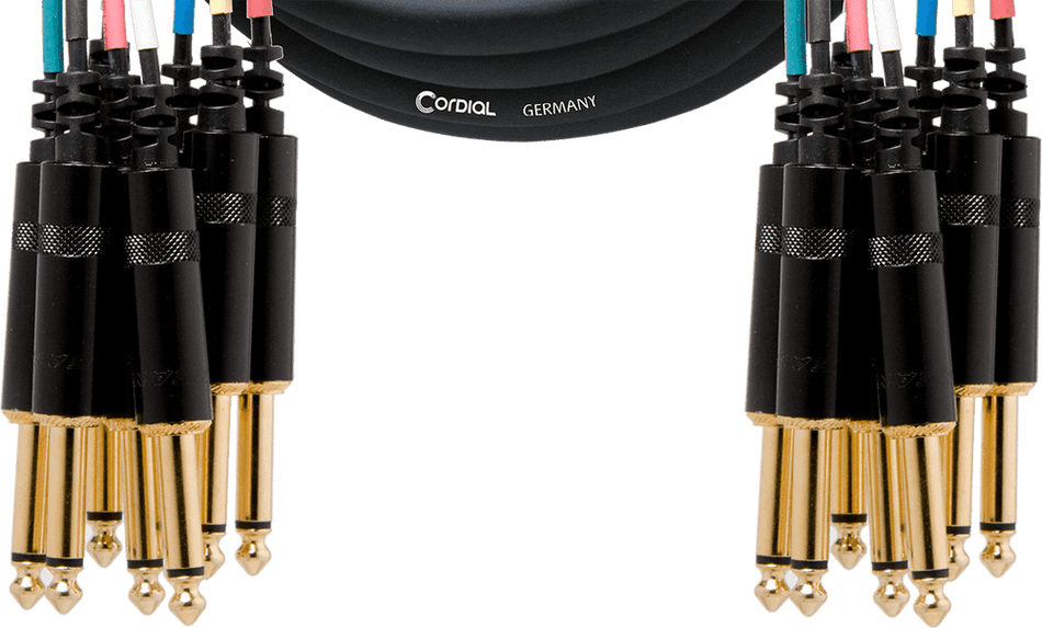 Cordial ECLCML8-0PP3C - Cable Multipar Profesional de 8 Canales Jack a Jack, 3 metros