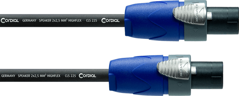Cordial ECLCPL3LL2 - Cable de Altavoz Profesional con Conectores Speakon 2 Polos, 3 metros