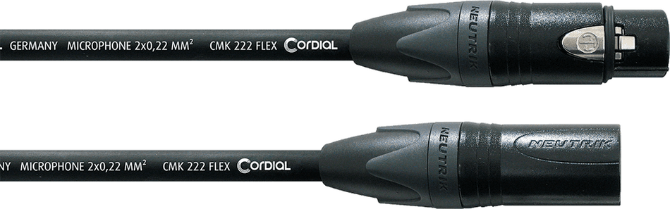 Cordial ECLCPM1.5FM-FLEX - Cable de Micrófono XLR Profesional Ultraflexible (1.5m)