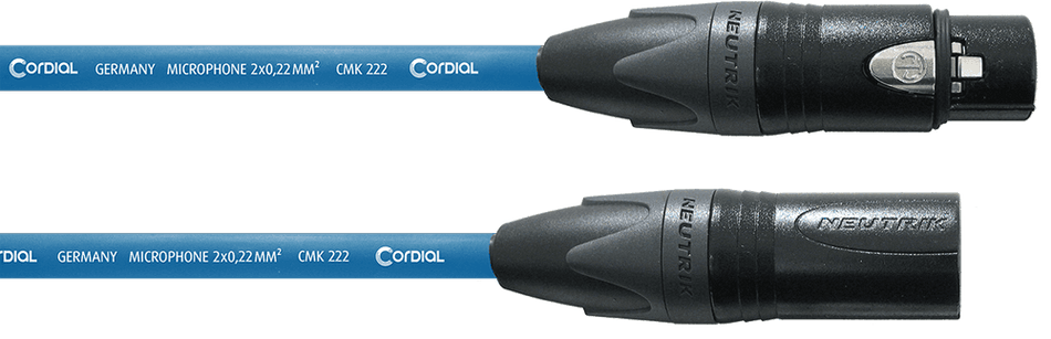 Cordial ECLCPM10FM-BL - XLR Microphone Cable 10m Blue