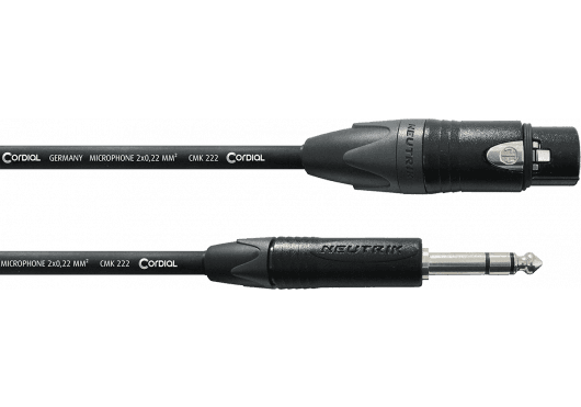 Cordial ECLCPM10FV - Stereo jack/XLR female audio cable 10 m