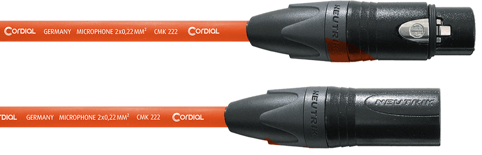 Cordial ECLCPM5FM-OR - 5m Orange XLR Microphone Cable