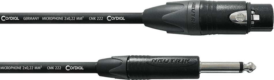 Cordial ECLCPM5FP - Cable de Audio Profesional Jack Mono a XLR Hembra de 5 m
