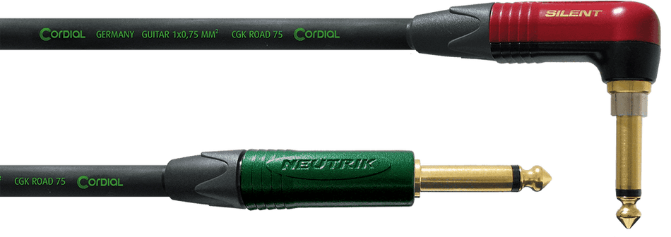 Cordial ECLCRI3RP-SILENT - Cable de Instrumento Jack Acodado con Tecnología SILENT - 3m