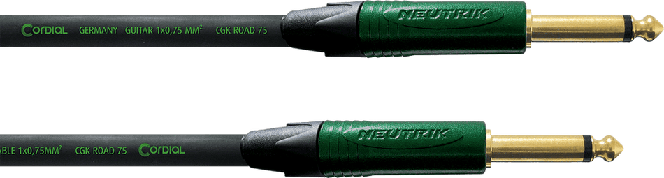 Cordial ECLCRI6PP - Cable de Instrumento Jack 6.35 mm, 6 metros, Verde
