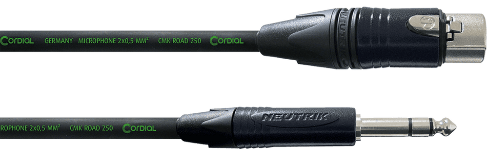 Cordial ECLCRM5FV - 5m Stereo Jack/Female XLR Audio Cable