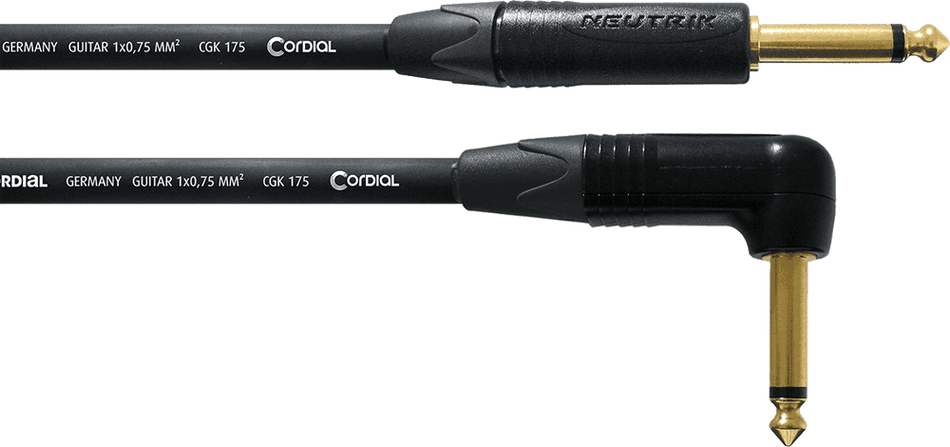 Cordial ECLCSI3PR-175 - Cable de guitarra jack recto/acodado 3 m