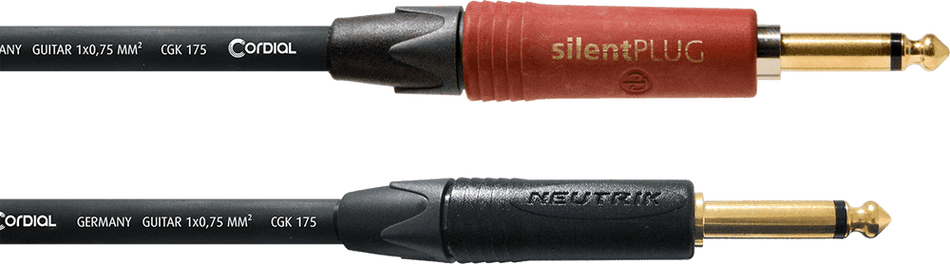 Cordial ECLCSI6PP-SILENT - Cable de Instrumento Profesional con Jack SILENT de 6 metros