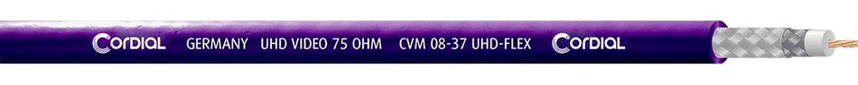 Cordial CVM 08-37 UHD-FLEX - Cable de Vídeo Coaxial 4K UHD en Bobina de 100m