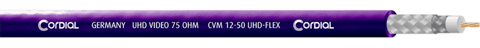 Cordial ECLCVM1250UHD-F500 - Cable de Vídeo Coaxial 12G-SDI UHD en Bobina de 500m