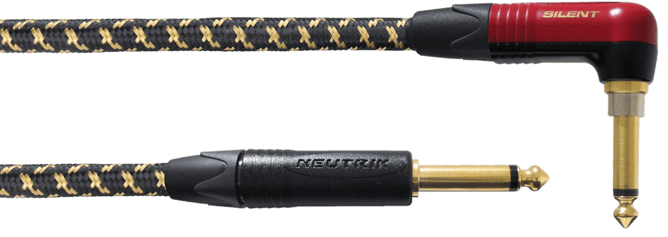 Cordial ECLCXI3PR-EDI25-SILE - Cable de guitarra con jack acodado Silent, edición 25 aniversario, 3m