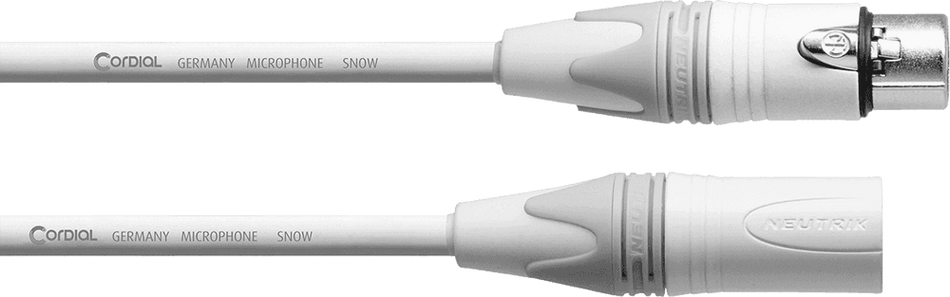 Cordial ECLCXM25FM-SNOW - 2.5m White XLR Microphone Cable