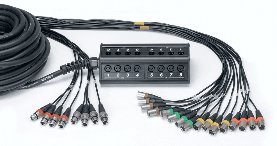 Cordial ECLCYB16-8C - Stage box 16 XLR inputs 8 outputs 30 m cable