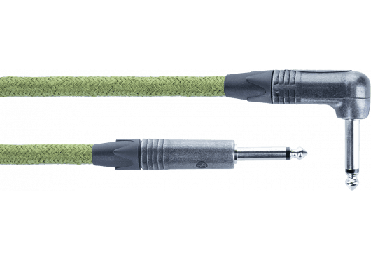 Cordial ECLECOHEMP-3PR - Cable de Instrumento Sostenible Jack a Jack Acodado 3m