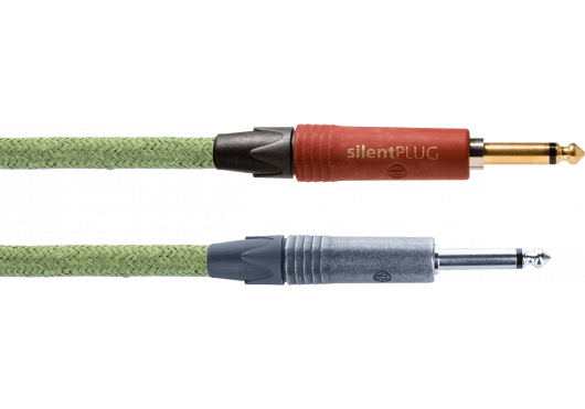 Cordial ECLECOHEMP-6PP-SIL - Cable de instrumento sostenible con conectores jack y silentPLUG