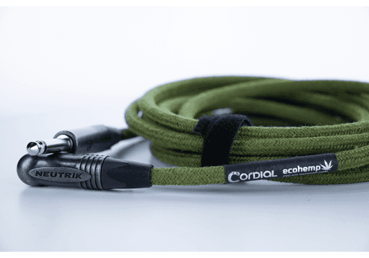 Cordial ECLECOHEMP-6PR - Cable de Instrumento Sostenible con Conectores Jack Acodados de 6m