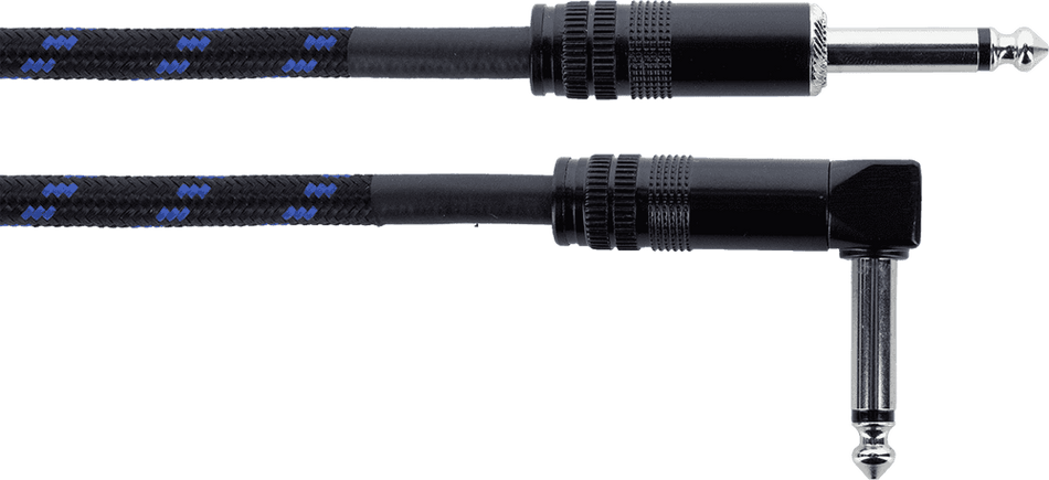 Cordial ECLEI15PR-TWEED-BL - Cable de guitarra jack recto/acodado azul 1,5 m