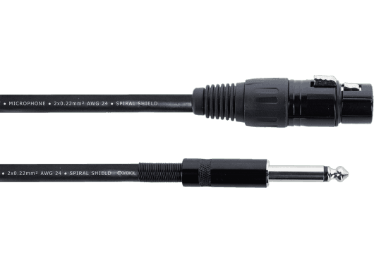 Cordial ECLEM10FP - Cable de audio profesional XLR a Jack Mono 10m
