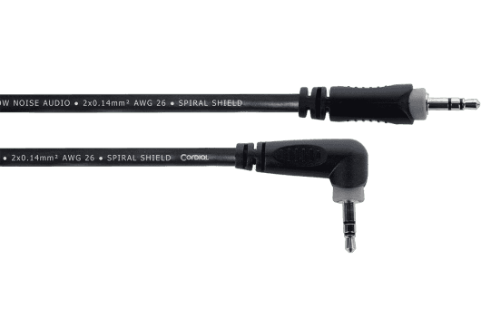 Cordial ECLES05WWR - Cable de Audio Mini Jack Estéreo Recto a Acodado de 50 cm