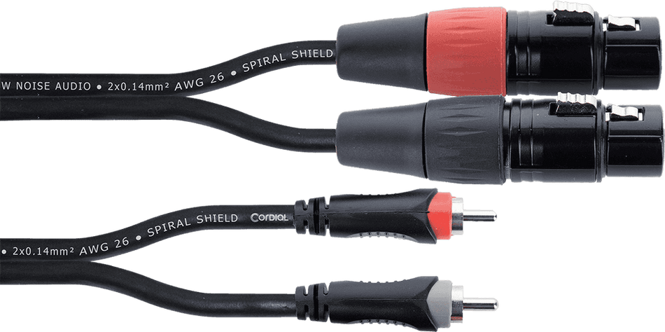 Cordial ECLEU3FC - Dual XLR/RCA Female Audio Cable 3m