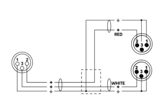 Cordial ECLEY03FMM - Cable Divisor en Y XLR Hembra a 2 XLR Macho de 30 cm