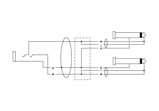 Cordial ECLEY03KPP - Cable Divisor en Y de Jack Estéreo Hembra a 2 Jacks Mono Macho