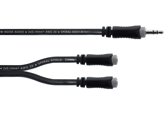 Cordial ECLEY03WYY - Y cable stereo mini-jack/2 female stereo mini-jacks 30 cm