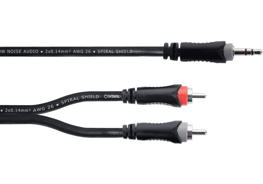 Cordial ECLEY1WCC - Cable Adaptador en Y de Mini Jack Estéreo a 2 RCA