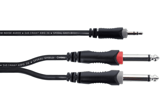 Cordial ECLEY1WPP - Y cable stereo mini-jack / 2 mono jacks 1 m