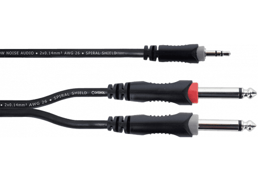 Cordial ECLEY5WPP - Cable Divisor en Y de mini-jack estéreo a 2 jacks mono de 5 m