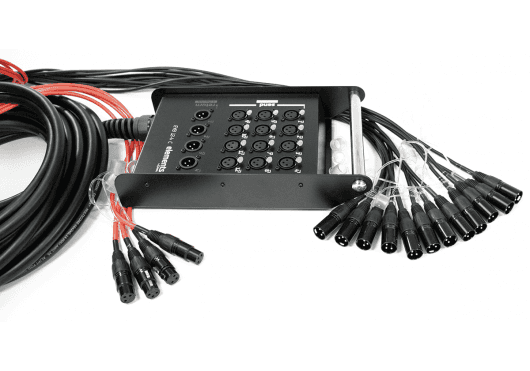 Cordial CYB 12-4 C - Caja de Escenario Profesional 12 Entradas / 4 Salidas XLR de 30 metros