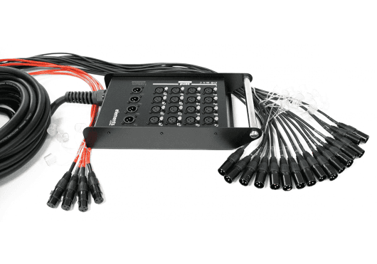 Cordial ECLEYB16-4C15 - Caja de Escenario Profesional 16 Entradas y 4 Salidas XLR de 15 metros