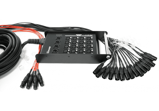 Cordial ECLEYB16-4C30 - Caja de Escenario Profesional 16 Entradas / 4 Salidas XLR de 30 metros