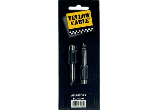 Yellow Cable ECOAD03 - ¼ Male to RCA Female Adapter. Metal construction.